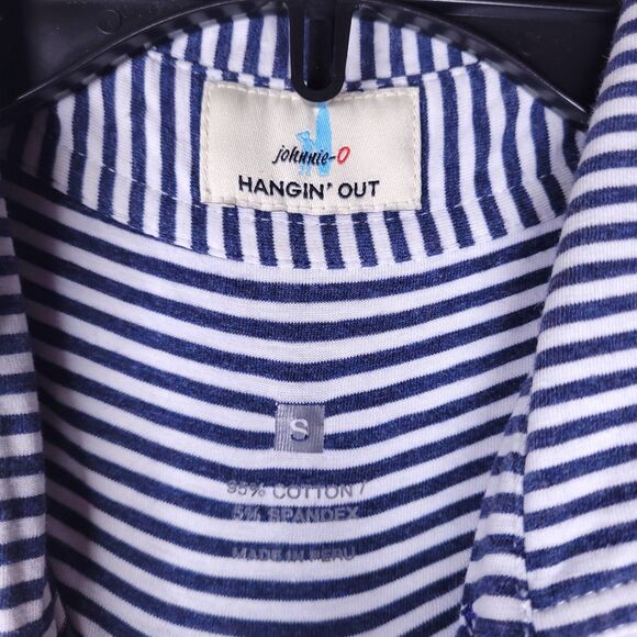 Johnnie O Polo Shirt Mens Small Striped Navy, White Ole Miss - Picture 9 of 10